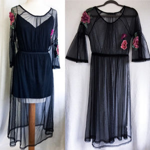 POTTER’S POT Black SHEER OVERLAY Dress